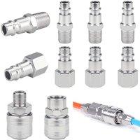 Havendro 20PCS Euro Air Line Fittings Quick Release Hose Coupler in Silver