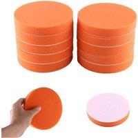 Nordara 10Pcs 6 150mm Car Polishing Sponge Pad Waxing Buffer Kit in Orange