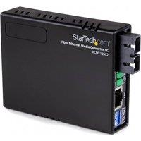 StarTech.com 10/100 Multi Mode Fiber Ethernet Media Converter Sc 2 Km in Black