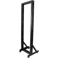 StarTech.com 42u Mobile Two-post Open Frame Server Rack in Black