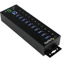 StarTech.com 10-port Industrial Usb 3.0 Hub With Esd Protection in Black