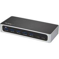 StarTech.com 7 Port Usb-c Hub With Fast Charge in Black