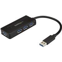 StarTech.com 4 Port Usb 3.0 Hub With Fast Charge in Black