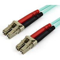 StarTech.com 15m Lc/upc To Lc/upc Om4 Multimode Fibre Optic Cable in Aqua