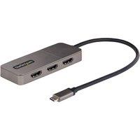 StarTech.com 3-port Usb-c Mst Hub With Triple Hdmi in Grey