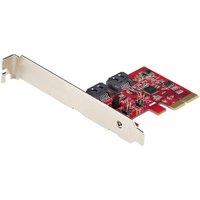 StarTech.com Sata Pcie Card - 2 Port Sata Expansion Card in Red