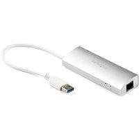 StarTech 3-port Portable Usb 3.0 Hub Plus Gigabit Ethernet in Silver
