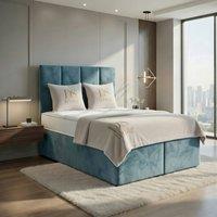 DS Living Harmony Duck Egg Ottoman Bed in Duck Egg Blue | Size: Super King