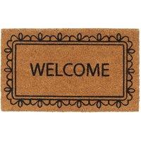 Berkfield Home Door Mat Natural 45x75 cm Tufted Coir in Brown