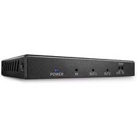 Lindy 2 Port Hdmi 2.0 18g Splitter in Black