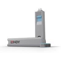 Lindy Usb Type C Port Blocker Key - Pack Of 4 Blockers, Blue