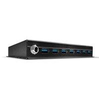 Lindy 7 Port Usb 3.0 Metal Hub in Black
