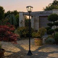 Garden Greatness Whitehall Tear Drop Solar Lamp Post Light in Black | Size: 1 Pack