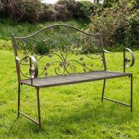 Ascalon Design Ltd Woodland Bench - L105 x W55 x H96 cm - Green Rust in Brown