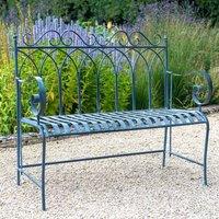 Ascalon Design Ltd Gothic Bench L - L110 x W46 x H94 cm - Lead Grey