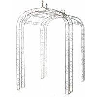 Ascalon Design Ltd FL-DE-LYS Arch Tunnel - L240 x W145 x H240 cm - Rusty Iron in Brown
