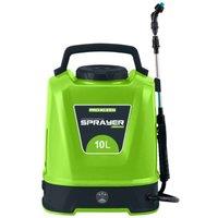 ProKleen Battery Powered Knapsack Sprayer 10L, 80 PSI Cordless with 12V Battery in Green | Size: 5kg