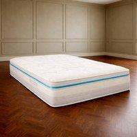 Desire Deco Laurel Hybrid Pocket Get Mattress Double, King, Super King in White | Size: Double