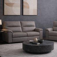 Aspire Marlowe Real Leather Power Recliner 2 Seater Sofa with USB Charging in Grey