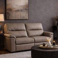 Aspire Marlowe Real Leather Power Recliner 2 Seater Sofa with USB Charging in Taupe