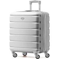 Flight Knight 56x45x25cm EasyJet (Paid), BA & Jet2 Large Hard Cabin Carryon Suitcase in Silver