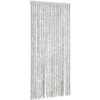 Berkfield Home Fly Curtain Grey 90x200 cm Chenille