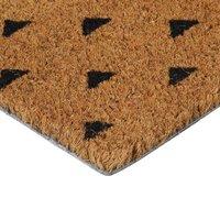 Berkfield Home Durable Door Mat Natural 45x75 cm Tufted Coir in Brown