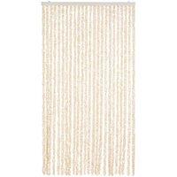Berkfield Home Soft Fly Curtain Beige & White 100x230 cm Chenille
