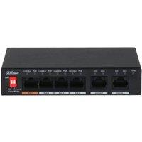 Dahua Technology Unmanaged L2 Fast Ethernet Power Over Ethernet Switch in Black
