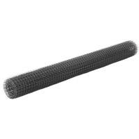 Berkfield Home Chicken Wire Fence Steel with PVC Coating 10x1.5 m Grey