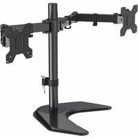 Nordara Dual LCD Monitor Arm Desk Mount 13-27 Screen Riser Bracket in Black
