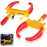 Nordara 2PC-Heavy Duty Wheel Clamp Lock Anti Theft Security Claw in Yellow