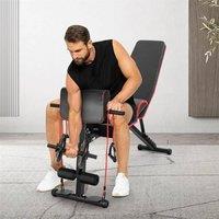Nordara Foldable Adjustable Weight Bench for Gym Strength Training in Black
