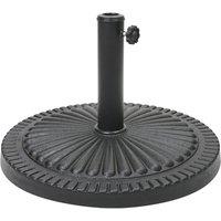 VOGREX 14kg Weighted Black Umbrella Stand Patio Garden Parasol Base Outdoor