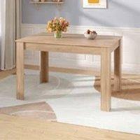 EONLION Natural Solid Wood Rectangle Dining Table 120cm
