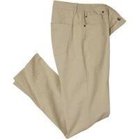 Atlas for Men Men's Twill Stretch Trousers in Beige | Size: 34R