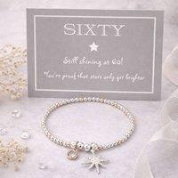 My Posh Shop Women's 60th Birthday Star Charm Stretch Bracelet