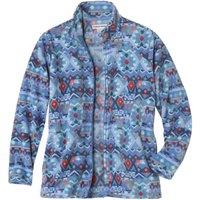 Atlas For Women Women's Geometric Fleece Jacket in Pale Blue | Size: 8-10