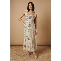 Oasis Women's Embellished Tie Shoulder Dress | Size: 8