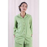 Nomads Clothing Women's Women Cotton Slub Shirt in Light Green | Size: 14
