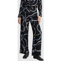 Hobbs London Women's Raya Printed Wide Leg Trouser in Dark Navy | Size: 16
