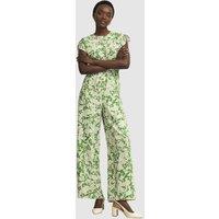 Hobbs London Women's Cressida Short Sleeve Wide Leg Jumpsuit in Cream | Size: 16