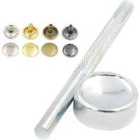 Neel Blue 8mm Tubular Rivet Hand Tool Set, Double Cap Rivets Fixing Tool Kit in Silver