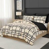 Pamposh Luxury Duvet Cover Set King Size Reversible Quilt Covers in Taupe | Size: Double