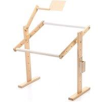Nordara Adjustable Wooden Cross Stitch Stand 360 Rotating Embroidery Holder in Natural