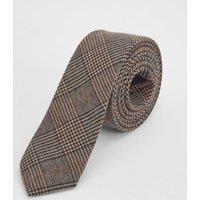 Burton Men's Brown Tweed Look Check Tie