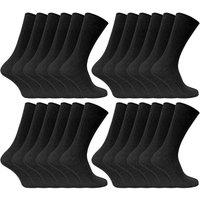 Sock Snob Men's 24 Pairs Multipack Ultimate Comfort 100% Cotton Socks in Black | Size: 6-11