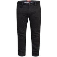 D555 Men's Claude Stretch Tapered Stretch Kingsize Jeans in Black | Size: 56S