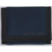 Animal Men's Compact Lightweight Durable with Coin Pocket Trifold Travel Wallet in Navy