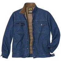 Atlas for Men Men's Quilted Denim Jacket in Blue | Size: 4XL